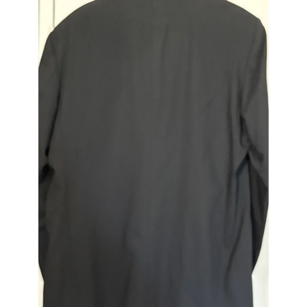 Vito Rufolo‎ San Martino Mens Size 40L Wool Black Blazer Jacket Coat Italy